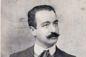 Immagine: Lancio di un bicchiere contro Pietro Gori