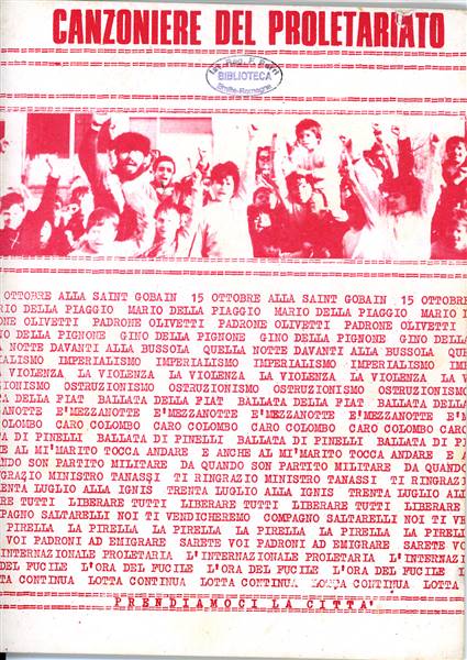 Canzoniere Pisano - del proletariato