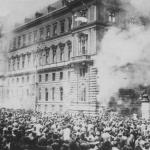 Vienna, incendio del palazzo di giustizia