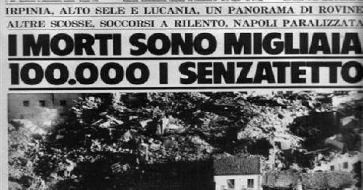 Il terremoto in Irpinia (23 Novembre 1980) Il terremoto in Irpinia (23 Novembre 1980)